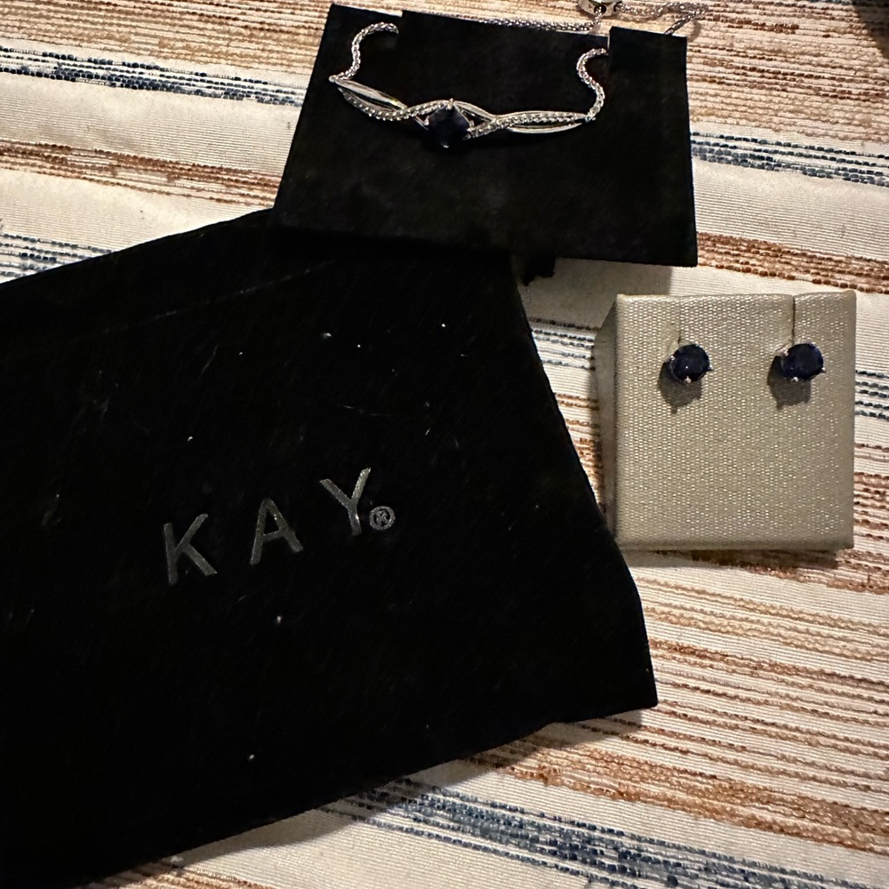 Kay sapphire earrings and bracelet